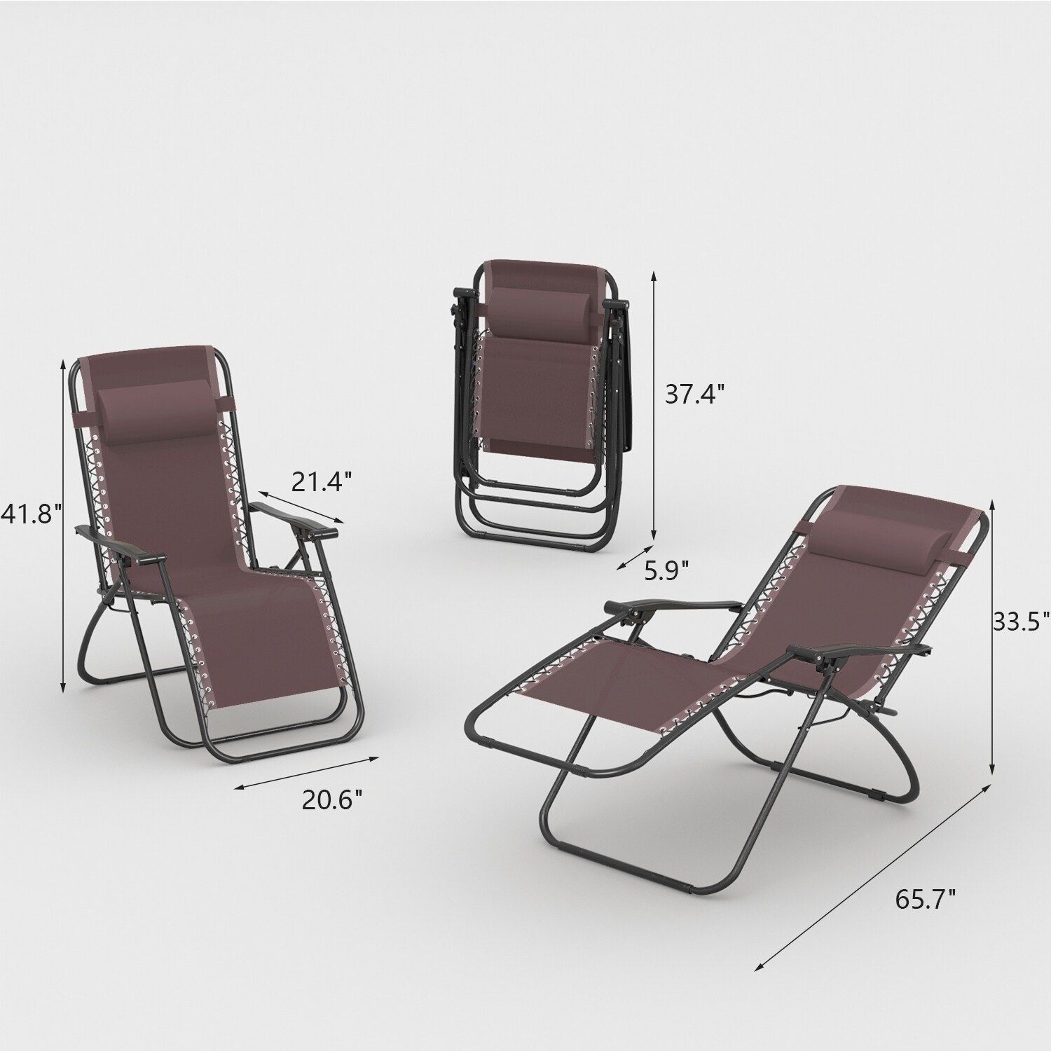 Homall Patio Zero Gravity Chair Lawn Lounge Chair with - Picture 23 of 45