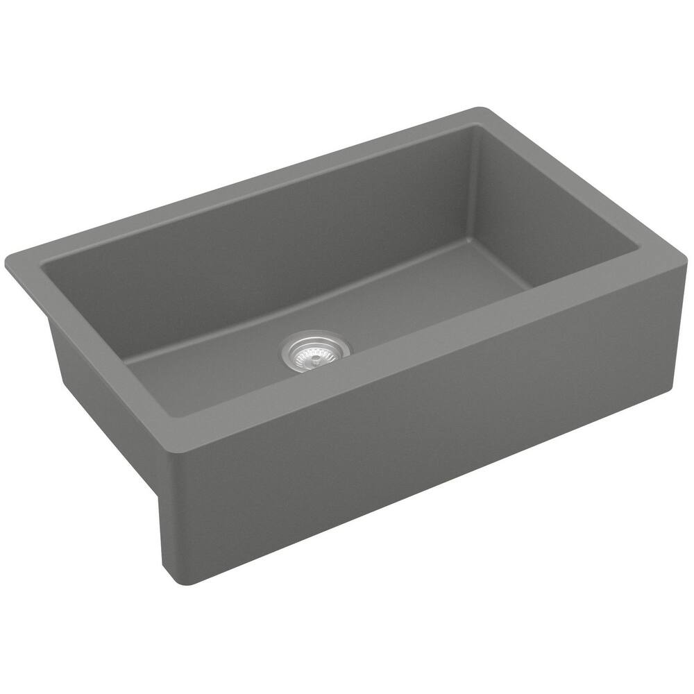 Karran USA QA-740 Farmhouse/Apron-Front Quartz/Granite 34" Single Bowl