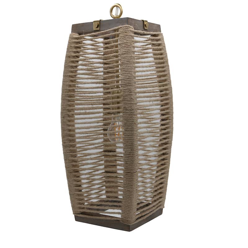 The Curated Nomad 25.5"L x 8"W Rope Pendant Light - 40