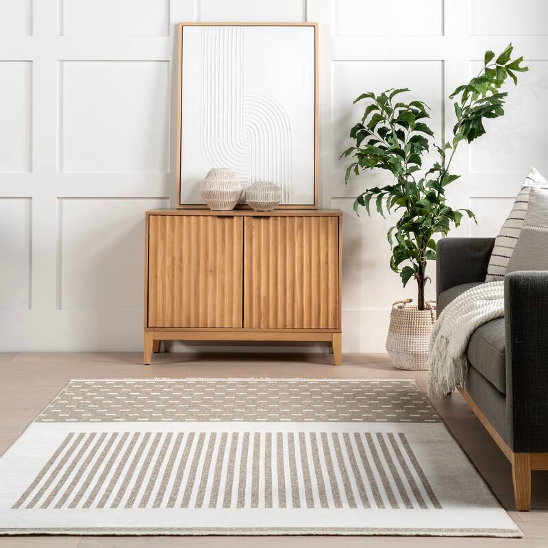 Nuloom Ofeliya SuperiorWash Geometric Reversible Machine Washable Area Rug