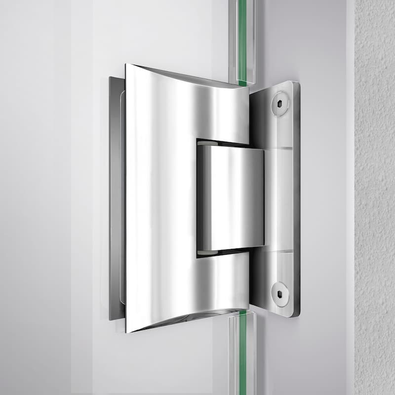 DreamLine Unidoor-LS 46-47 in. W x 72 in. H Frameless Hinged Shower Door with L-Bar - 46" - 47" W