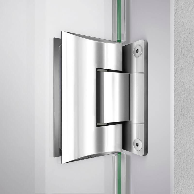 DreamLine Unidoor-LS 47-48 in. W x 72 in. H Frameless Hinged Shower Door with L-Bar - 47" - 48" W - 47" - 48" W