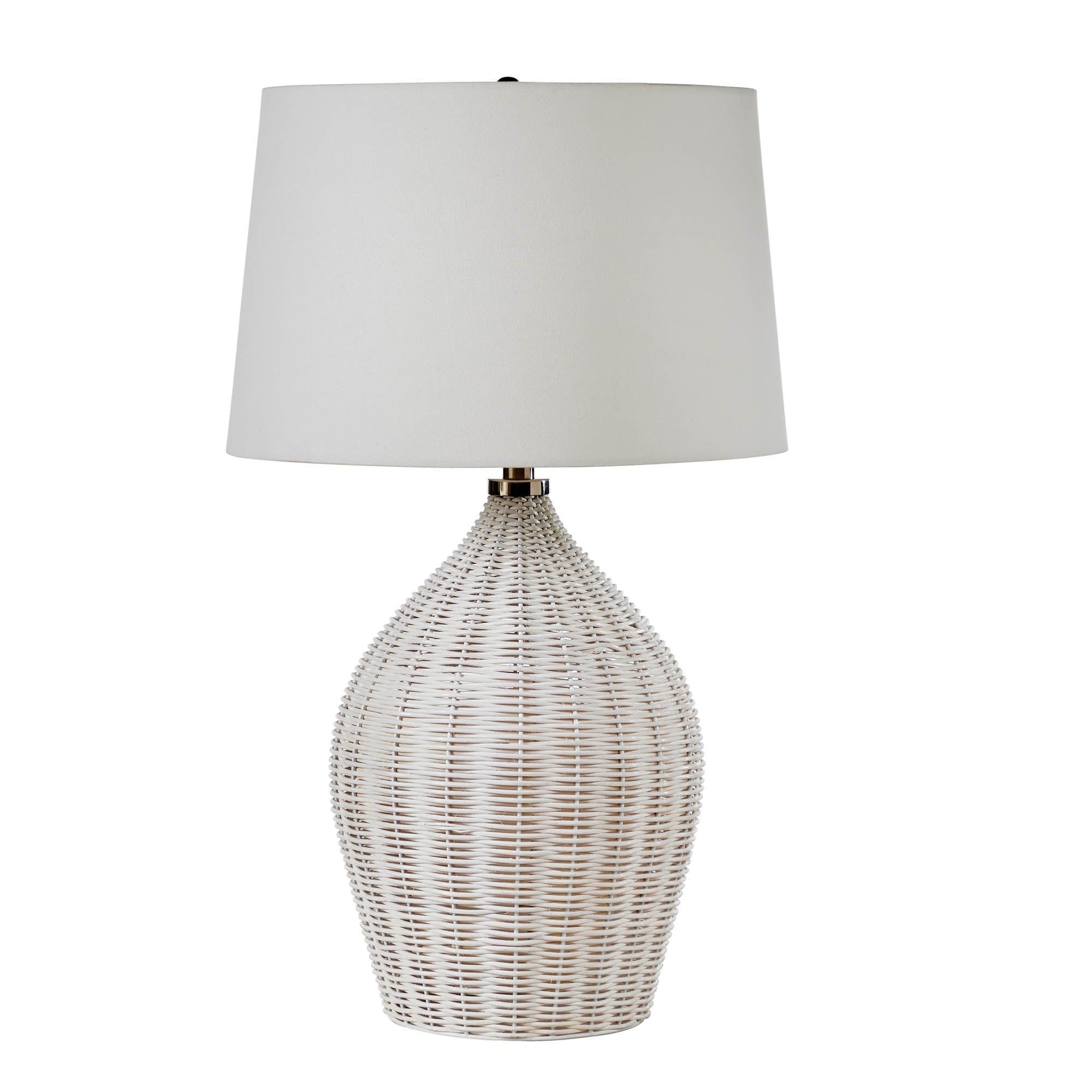 Skye 27" Table Lamp with Linen Shade, White