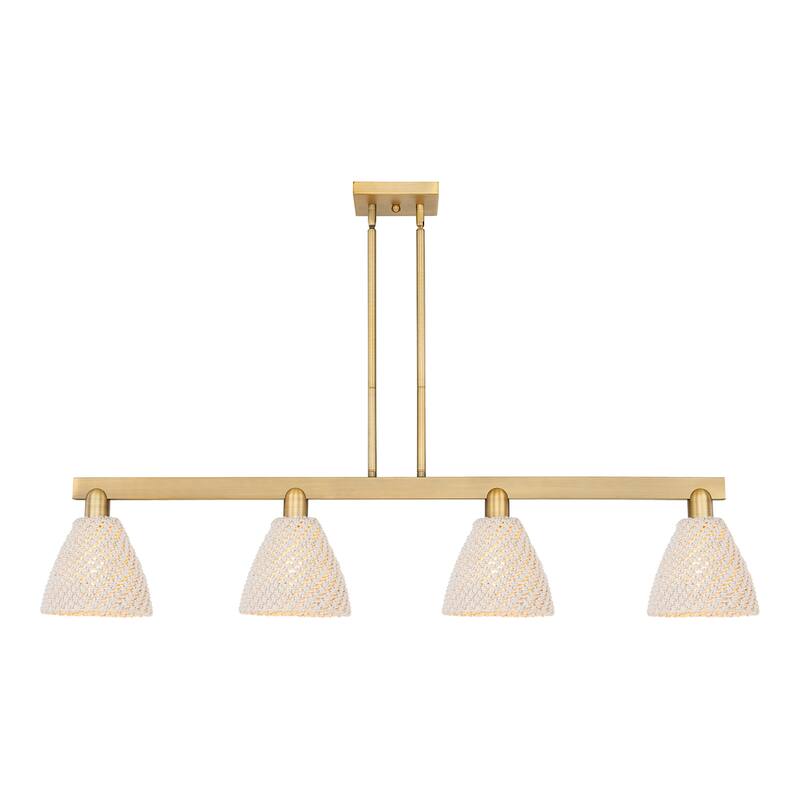 Innovations Lighting 716-4I-10-48 Natural Ballston Dome Linear Natural - Brushed Brass / Natural