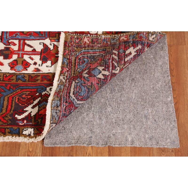 Hand Knotted Oriental 100% Wool Carpet Traditional Medallion Red Heriz Area Rug - 10' 4'' X 7' 6''