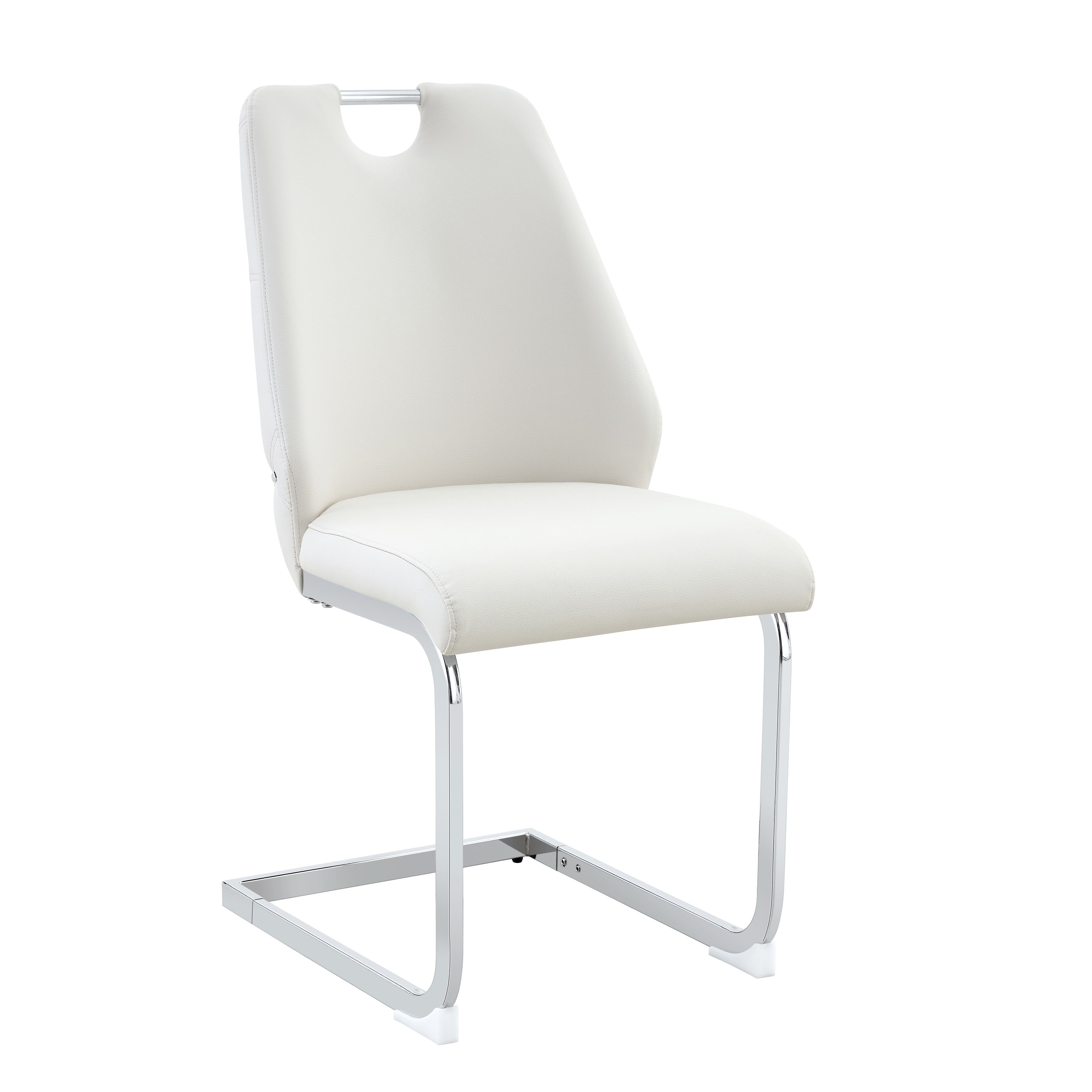 Set of 4 Kitchen Chairs, Faux Leather with Gold Mesh Texture, High Back Upholstered.