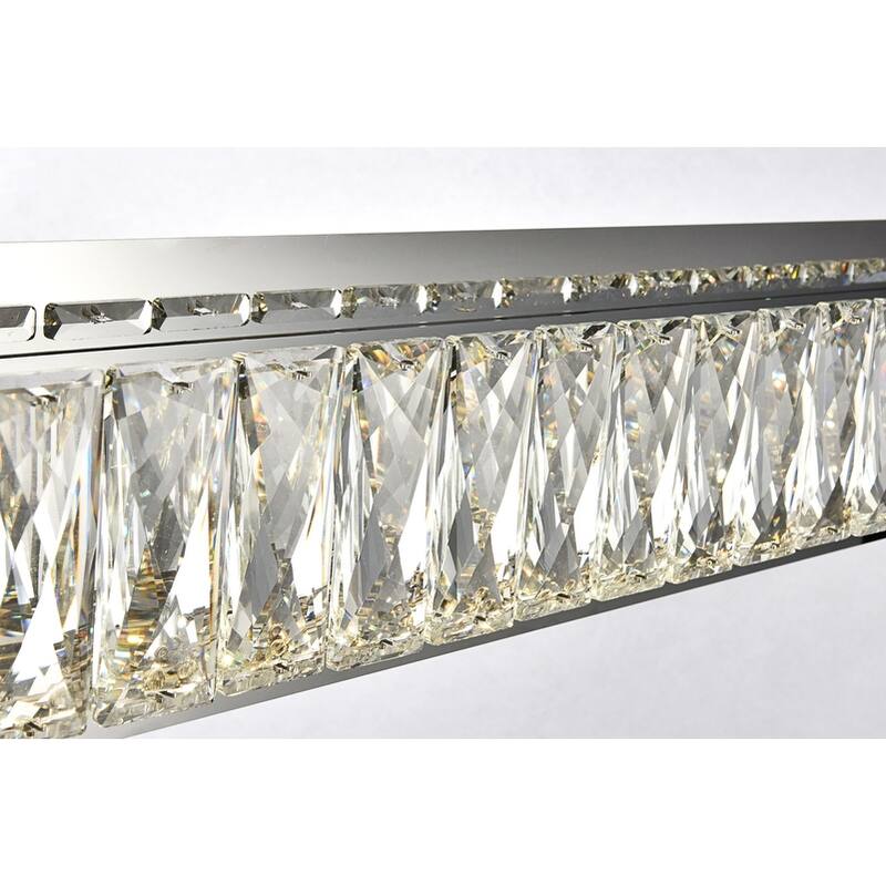 Monroe Collection Wall Sconce L35.4" D2.2" H4.5" Chrome Finish