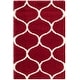 preview thumbnail 100 of 122, SAFAVIEH Hudson Shag Ogee Trellis 2-inch Thick Area Rug 3' x 5' - Red/Ivory
