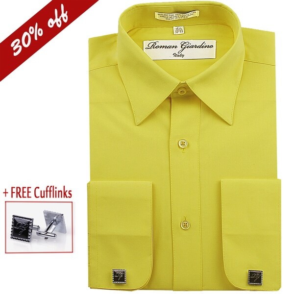 mustard yellow mens dress shirt