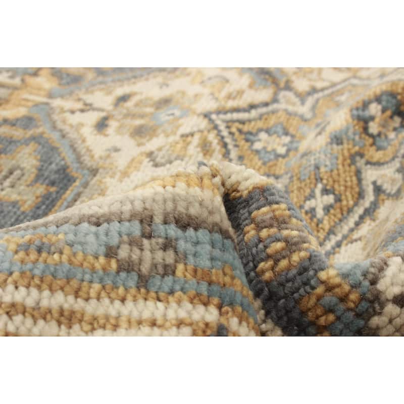 ECARPETGALLERY Hand-knotted Jules Serapi Navy Wool Rug - 5'1 x 8'0