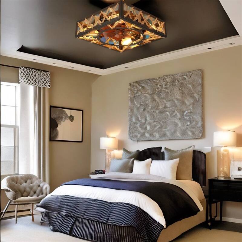 Dimmable LED Ceiling Fan Lights - Black