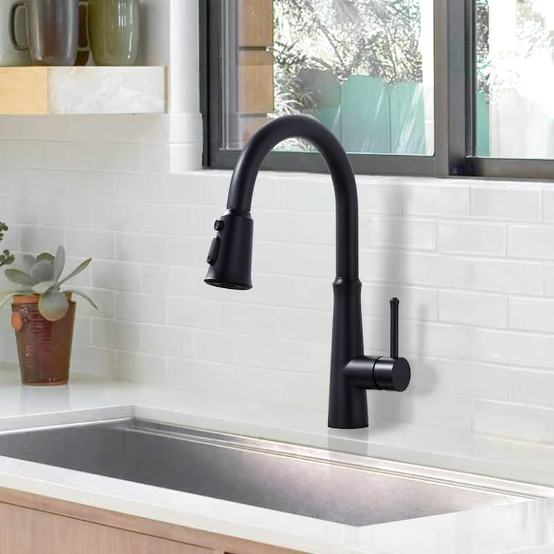 WOWOW Pull Down Kitchen Faucet Spray Head with 9 Adapters Kit