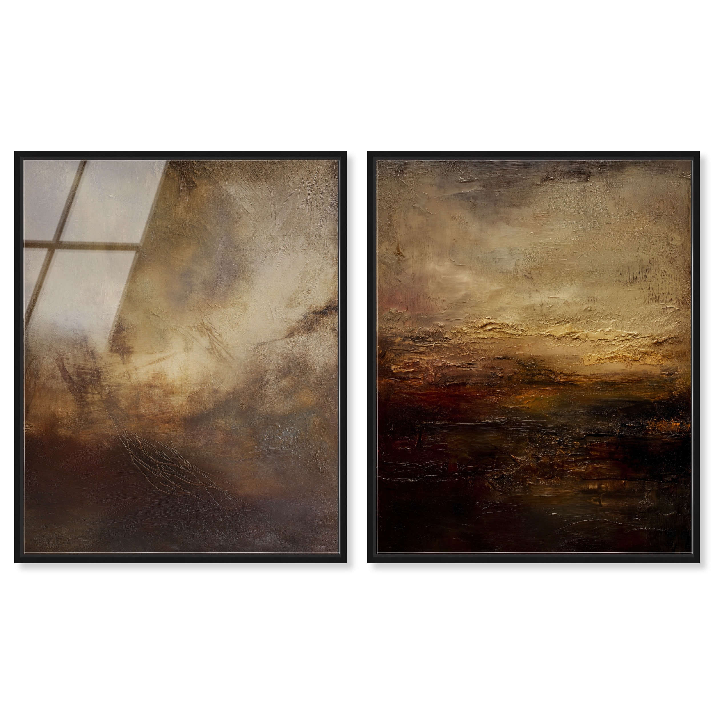 Rusty Depths Duo Dark Wall Art Set Acrylic Print by Art Remedy