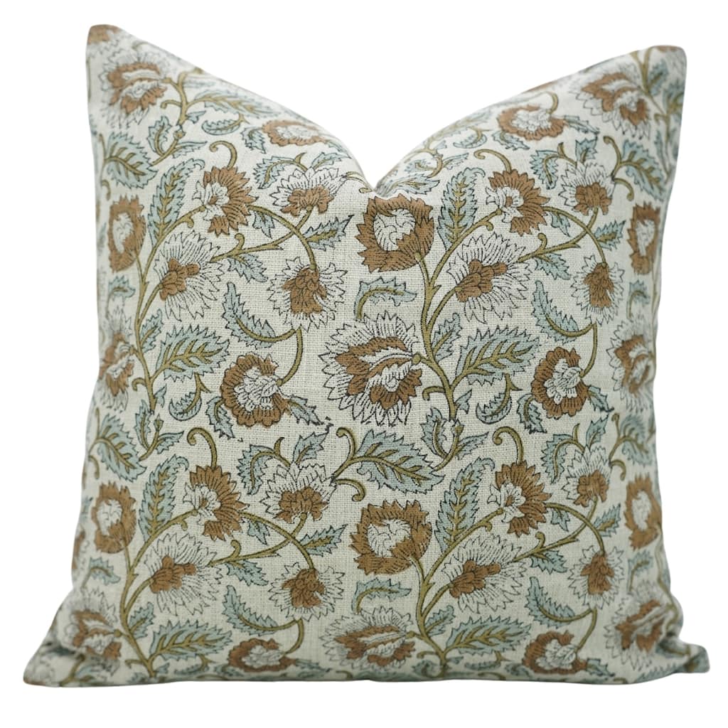 Fabdivine Brown Fall Décor Cushion case Rustic Accent Thick Linen Pillow Cover for Bed, Lounge or Couch, Chair, Mandakani