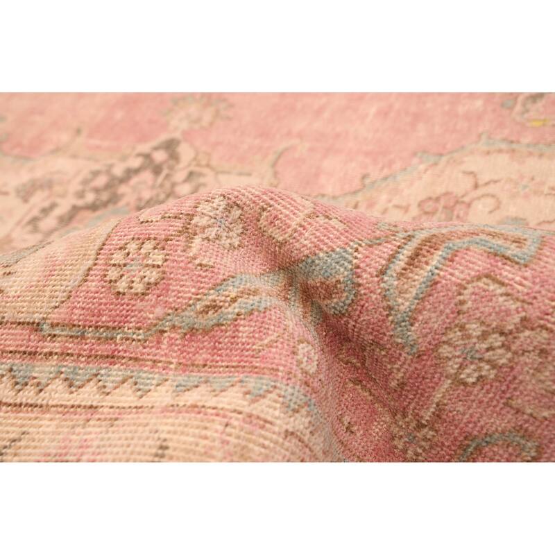 ECARPETGALLERY Hand-knotted Antalya Vintage Pink Wool Rug - 9'10 x 12'2