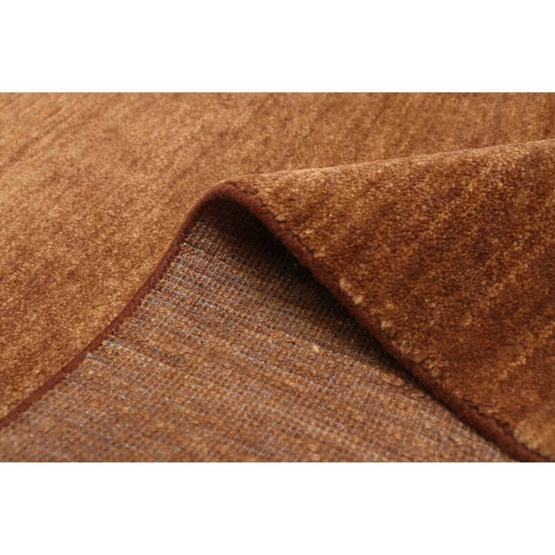 ECARPETGALLERY Hand-knotted Pak Finest Gabbeh Brown Wool Rug - 4'0 x 6'0