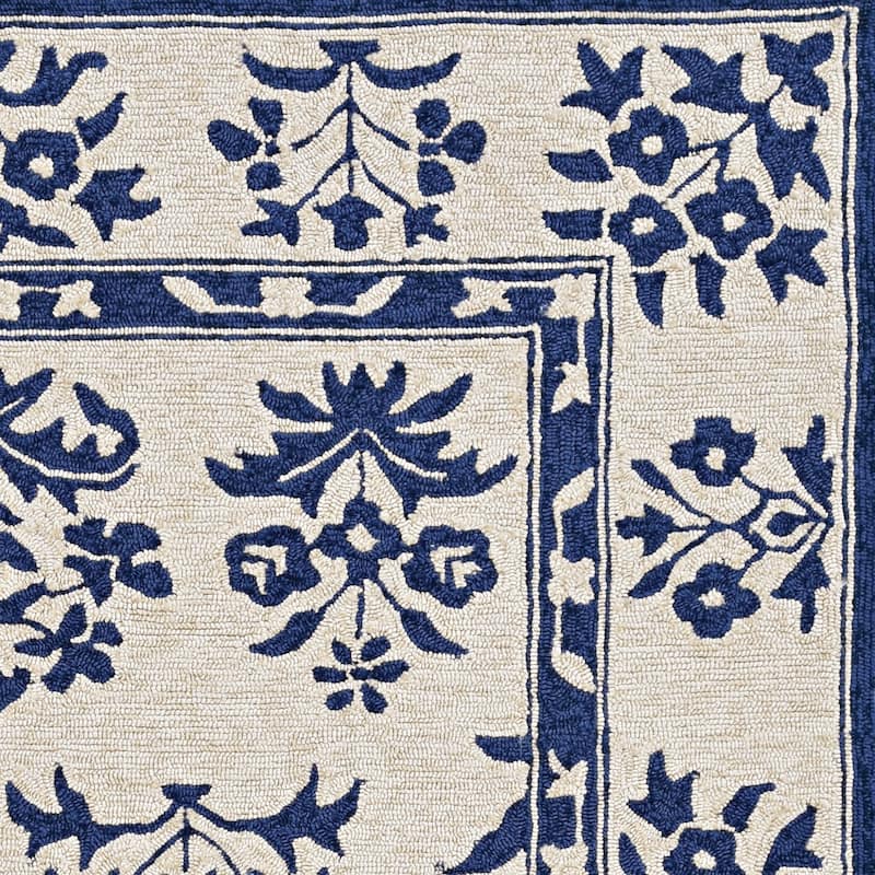 Stonely French Country Blue Handmade Rug by Havenside Home