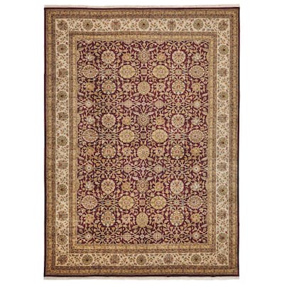 EXQUISITE RUGS ONE-OF-A-KIND Classic Collection Hand Knotted Brown Rug - 10'x14'