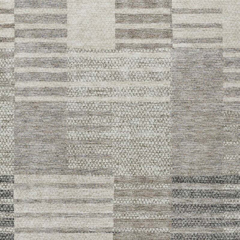 HomeRoots Striped Modern Rectangle Outdoor Rug