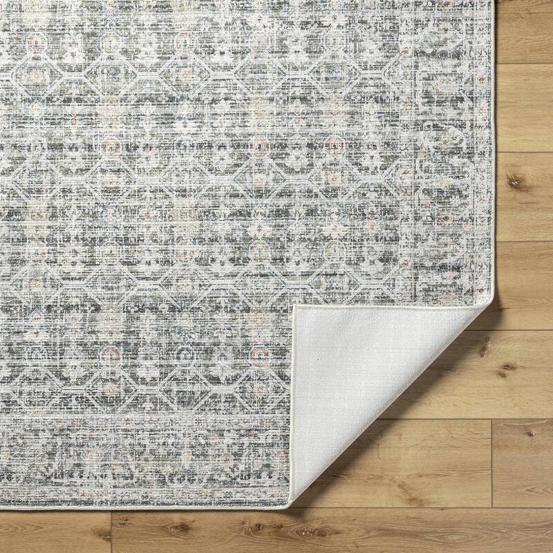 Maryjane Traditional Border Fringed Area Rug