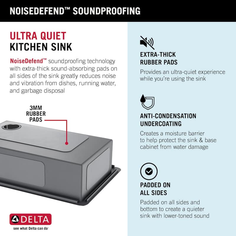 Delta 952138-T33S Marca 33" Undermount Single Basin Stainless Steel