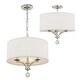 preview thumbnail 3 of 5, Mirage 3 Light Nickel Mini Chandelier - 18'' W x 19'' H