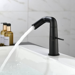 Single Handle Bathroom Sink Faucet 1 Hole Matte Black Bathroom Faucet 