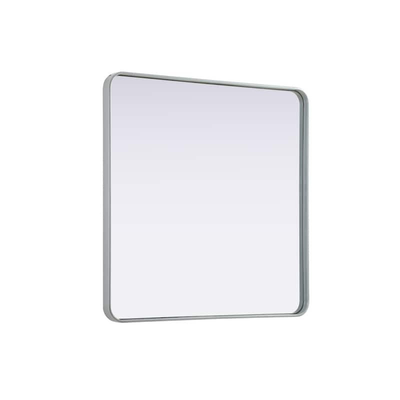 Elegant Lighting MR8A3636 Remy 36" Rectangular Flat Medium Density - Silver