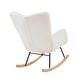 preview thumbnail 40 of 51, Teddy Fabric Tufted Glider Rocking Chair with Metal Frame