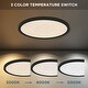 preview thumbnail 8 of 8, Outskirts Integrated LED Earth Black Flush Mount with CCT Switch
