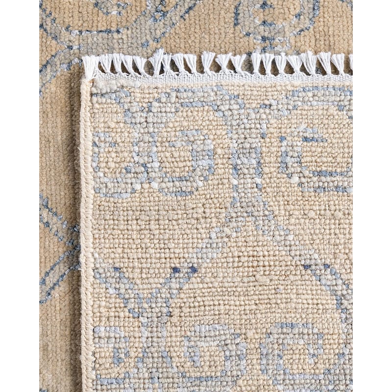 Modern One-of-a-Kind Handmade Area Rug - Beige, 8' 0" x 9' 10" - 8' 0" x 9' 10"