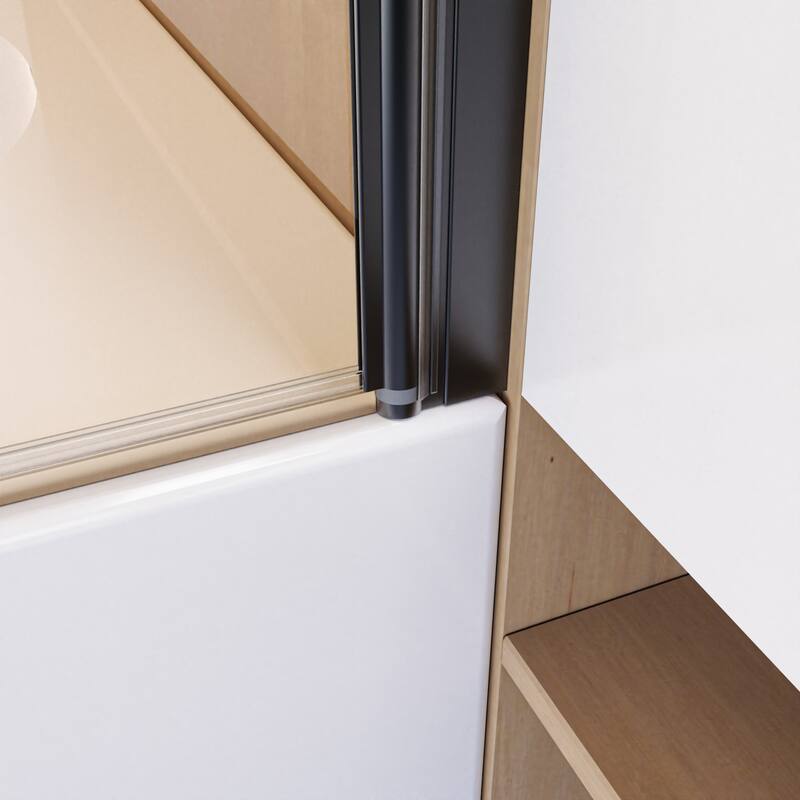 34"W x 58"H Frameless Folding Pivot Tub Door