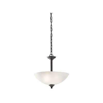 Kichler Jolie 2 Light 15" Wide LED Pendant with a Satin Etched Shade