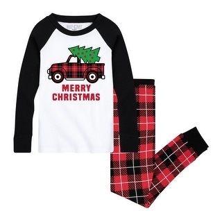 Shop Christmas Truck Toddler Matching Family Christmas Pajama Set White Black Overstock 32179882