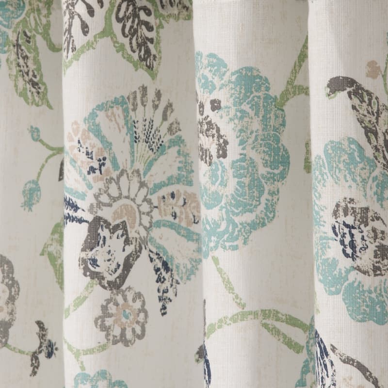 Porch & Den Summit Pointe Floral Pattern Grommet Top Panel