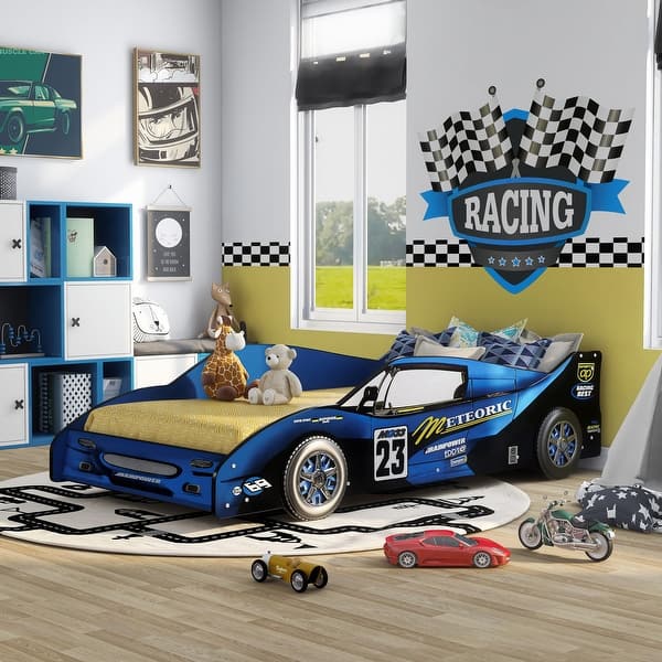 Buckner Mordern Race Car Design Youth Platform Bed by Furniture of America  - On Sale - Bed Bath & Beyond - 33772234