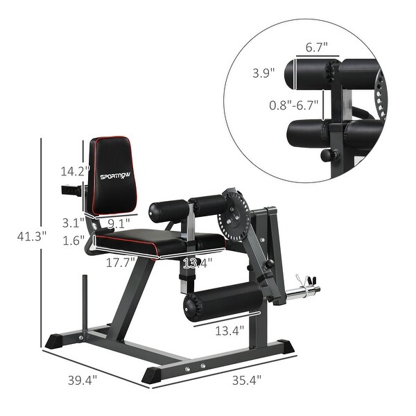 Soozier Seated Calf Raise Machine, Adjustable Leg Extension and