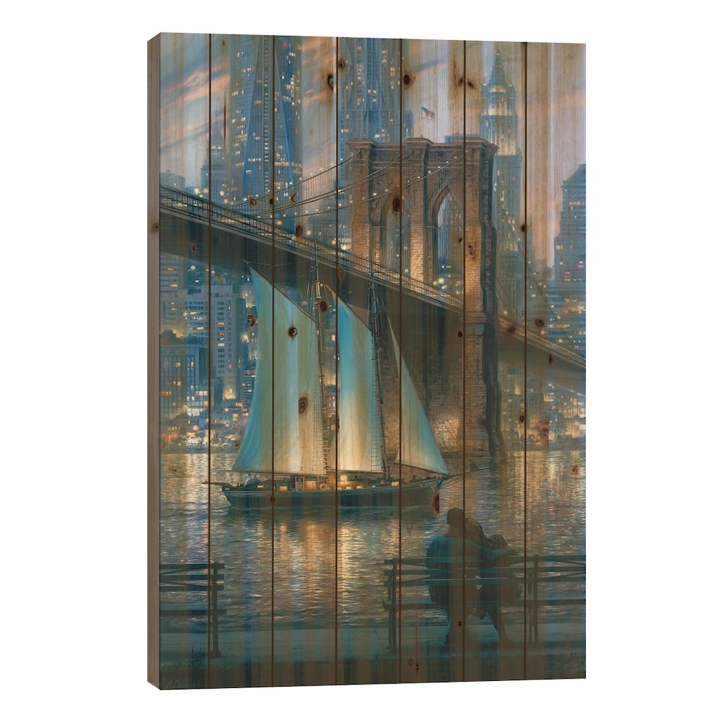 Dream For Two Print On Wood by Evgeny Lushpin - Multi-Color