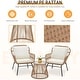 preview thumbnail 50 of 52, EROMMY 3-Piece Patio Conversation Set with Glass Table & 2 Armchairs, Seat Cushions