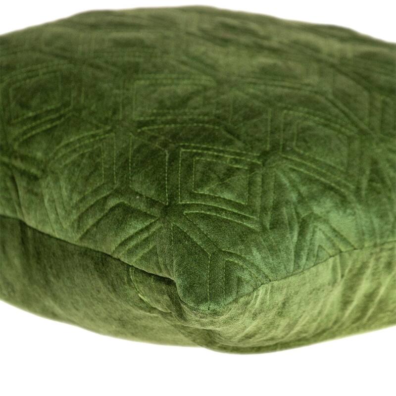 20" Olive Transitional Quilted Throw Pillow