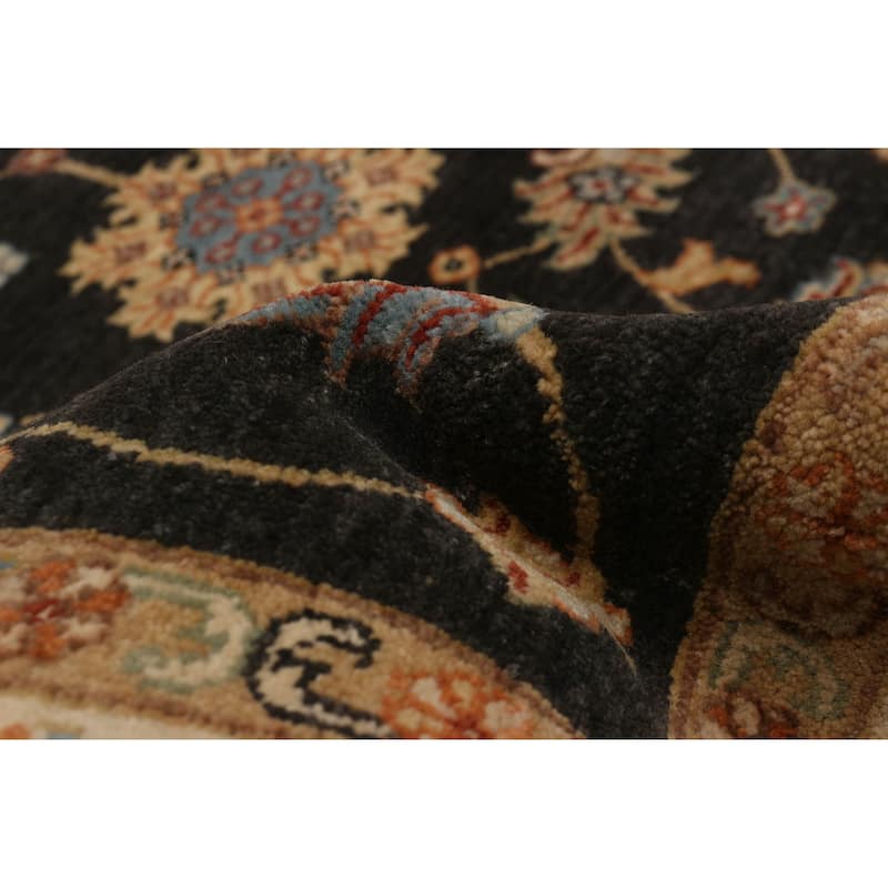 ECARPETGALLERY Hand-knotted Jamshidpour Black Wool Rug - 5' 1" x 6' 11"