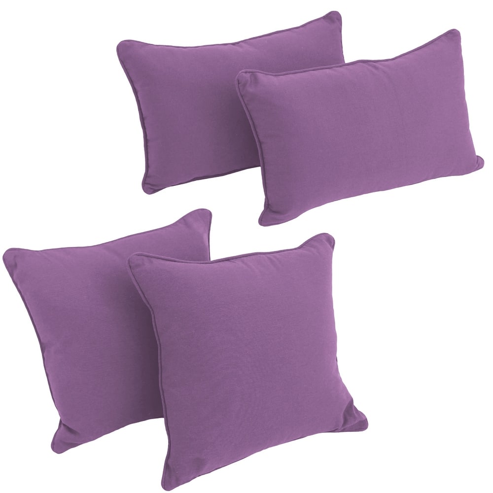 Delaney Twill 4-Piece Lumbar/Throw Pillow Set
