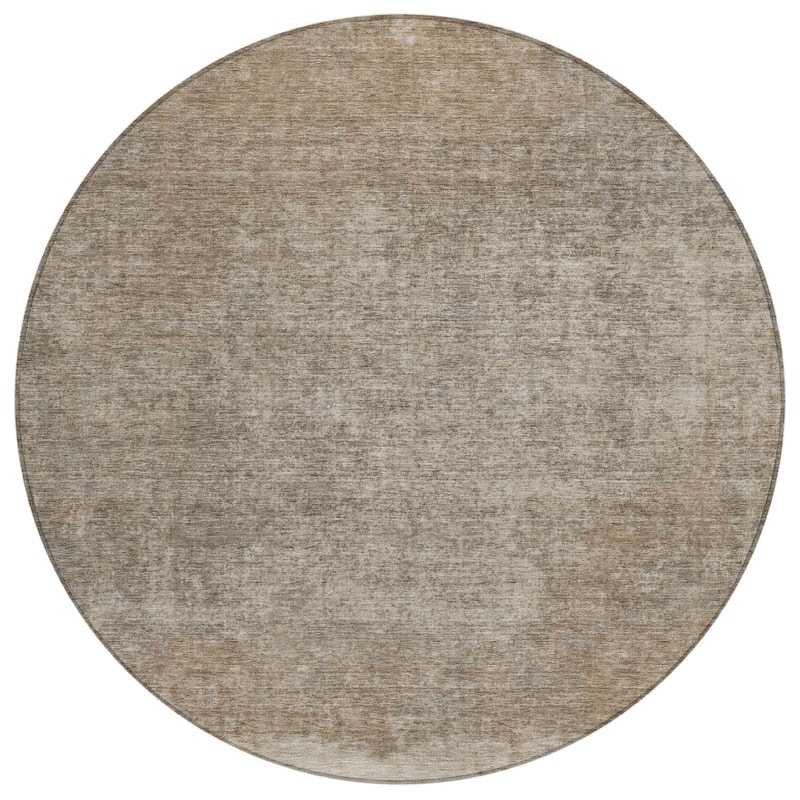 Machine Washable Indoor/Outdoor Border Ombre Chantille Rug
