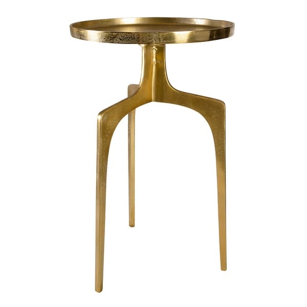 slide 2 of 6, Uttermost Kenna Aluminum Accent Table Gold
