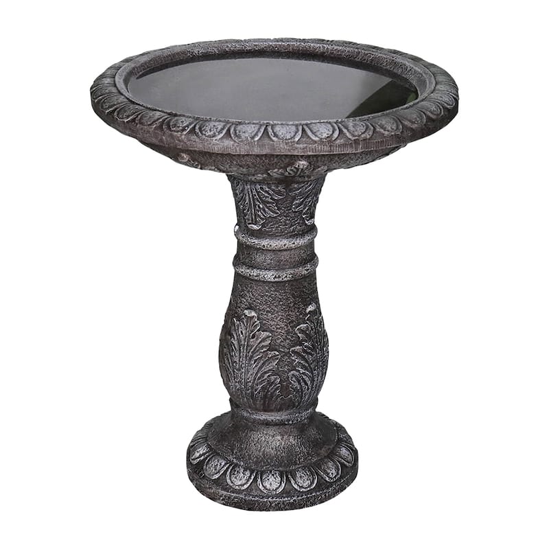 24.4 Inch H Outdoor Bird Bath - Concrete Large Bird Bath for Garden