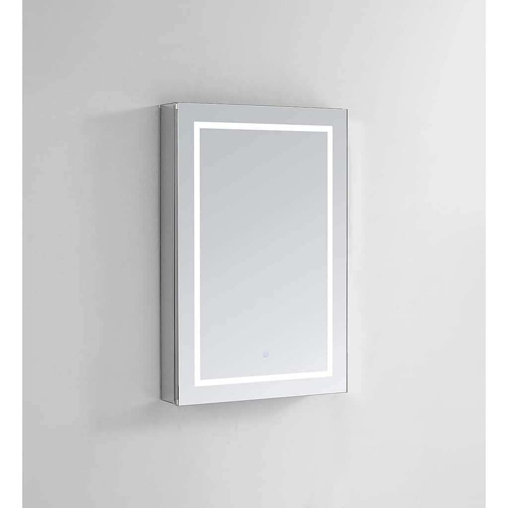 Aquadom Royale Plus, 24"x36"x5" Right Hinge,Bathroom Led Lighted Medicine Cabinet, Defogger, Integrated LED 3X Magnifying Mirror
