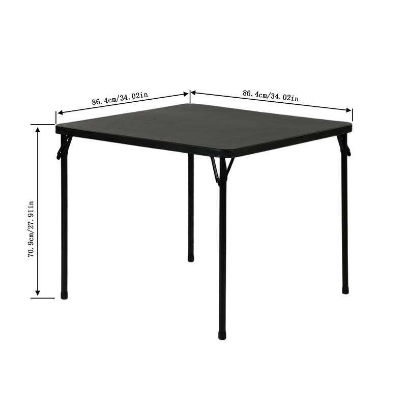 HOMYLIN 34" Square Folding Table with Sturdy Frame for Indoor/Outdoor