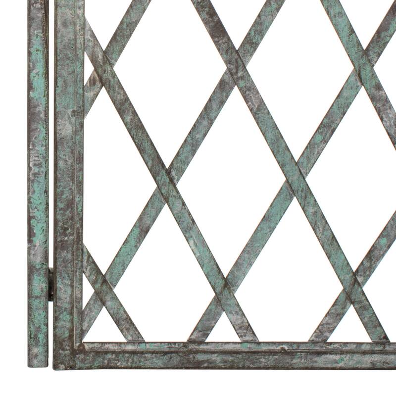SAFAVIEH Outdoor Aliya Victorian Trellis Iron Arbor
