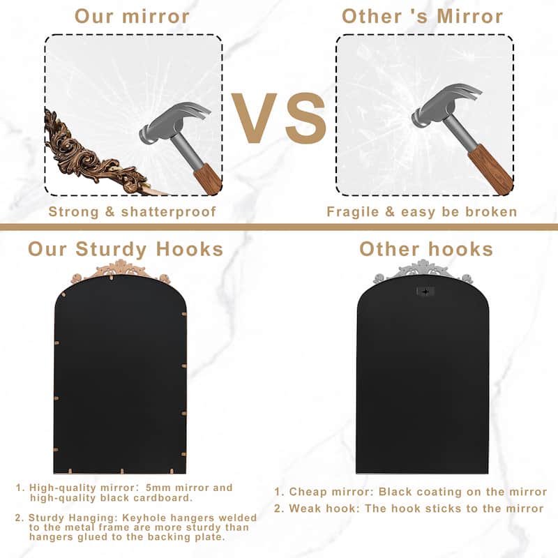 Traditional Baroque Ornate Wall Mirror