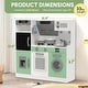 preview thumbnail 2 of 6, Green Play Kitchen with Realistic Lights & Sounds, Wooden Kitchen Playset, Idea Gift for Boys and Girls Ages 3+